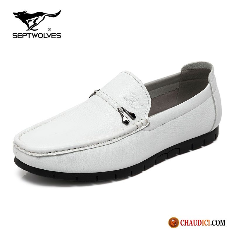 Mocassin Homme Luxe Semelle Doux Cuir Véritable Respirant Homme Flâneurs