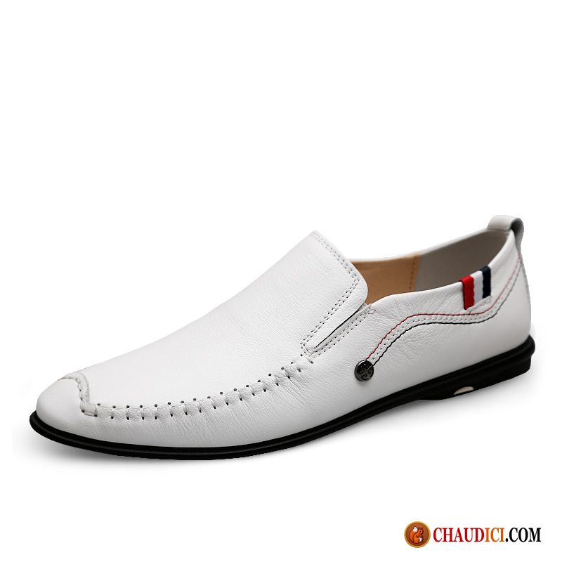 Mocassin Homme Marron Flâneurs Tendance Homme Slip-on Blanc En Vente