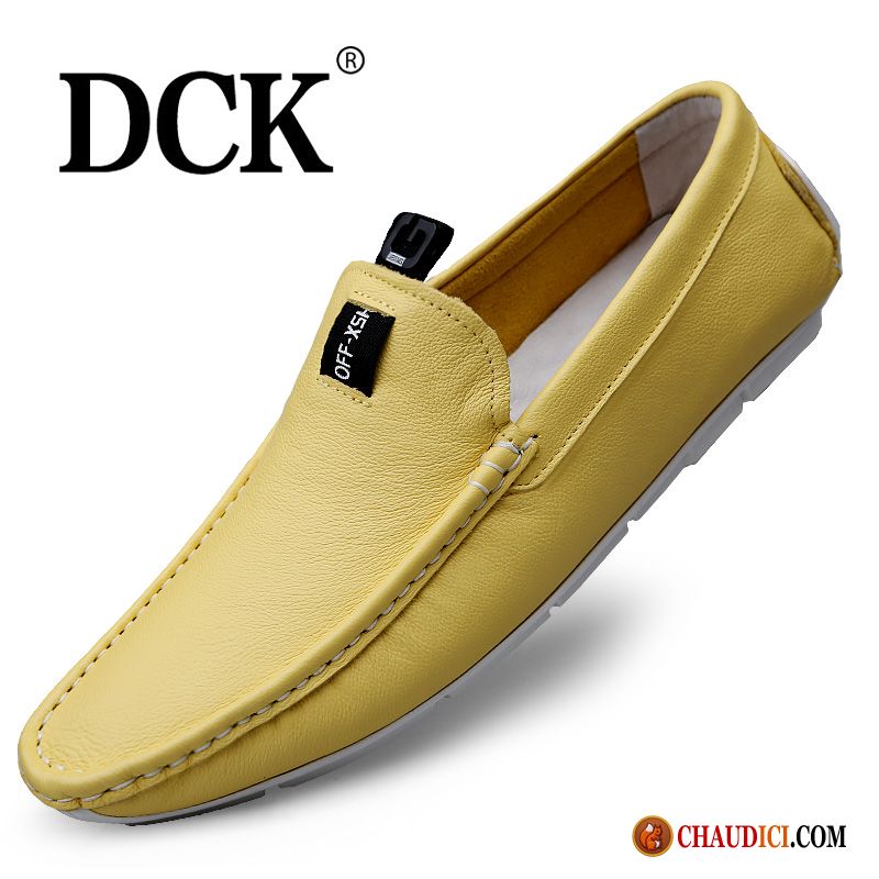 Mocassin Noir Homme Pas Cher Europe Flâneurs Homme Jaune Tendance