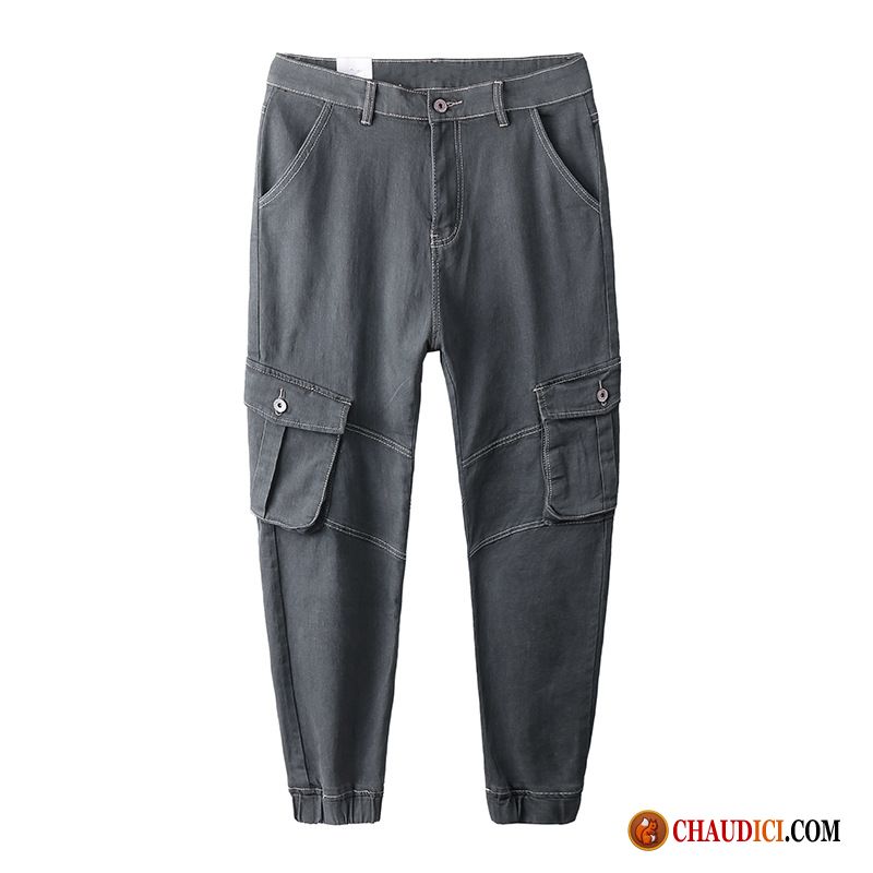 Pantalon Cargo Homme De Couleur Ambre Gris Jeans Homme Harlan Serrés