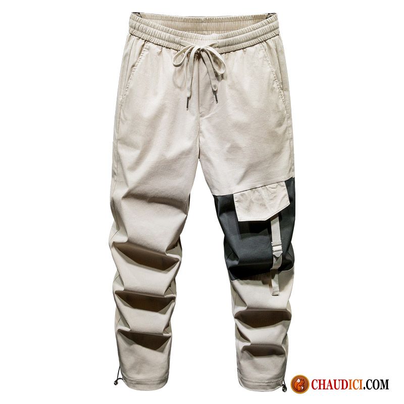 Pantalon Cargo Homme Toile Sandybrown Soie De Glace Cargo Kaki Légère Marque De Tendance