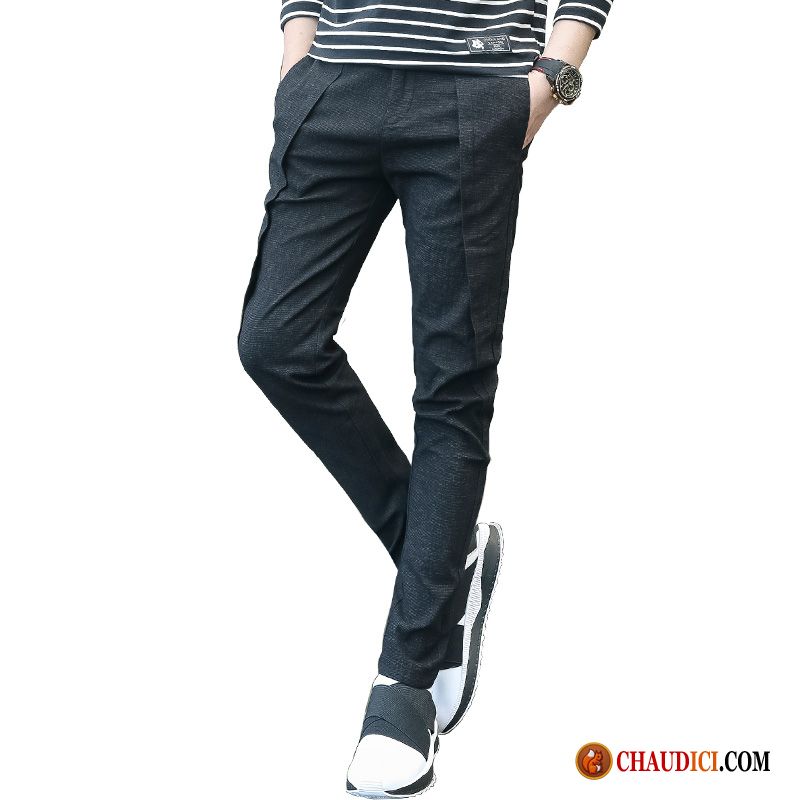 Pantalon Classique Homme Slim Pantalon Noir L'automne Jambe Droite