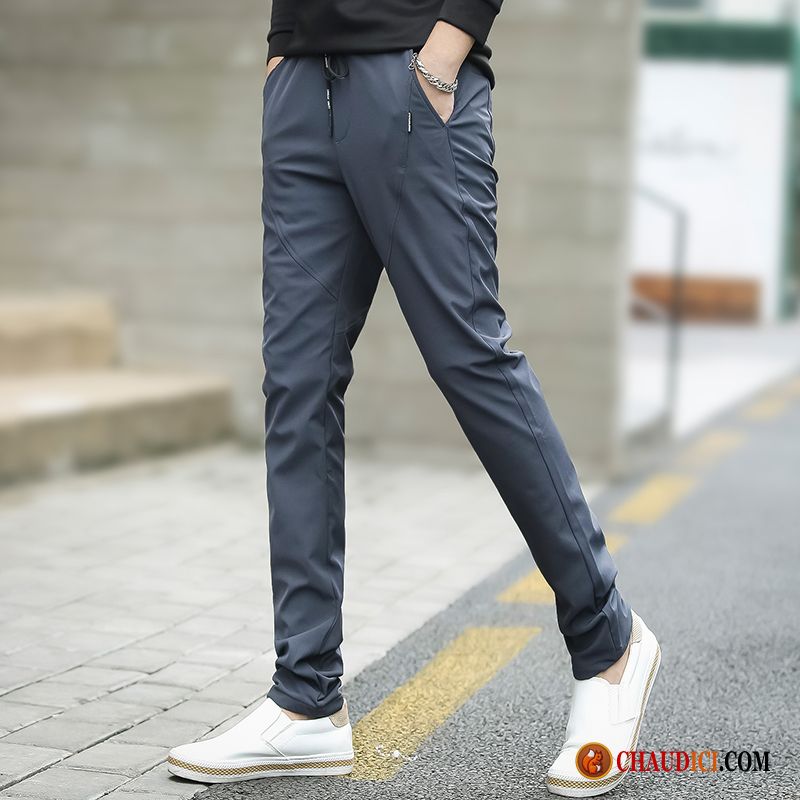 Pantalon Droit Homme Azur Jambe Droite Rouge Slim Tendance Pantalons Pas Cher