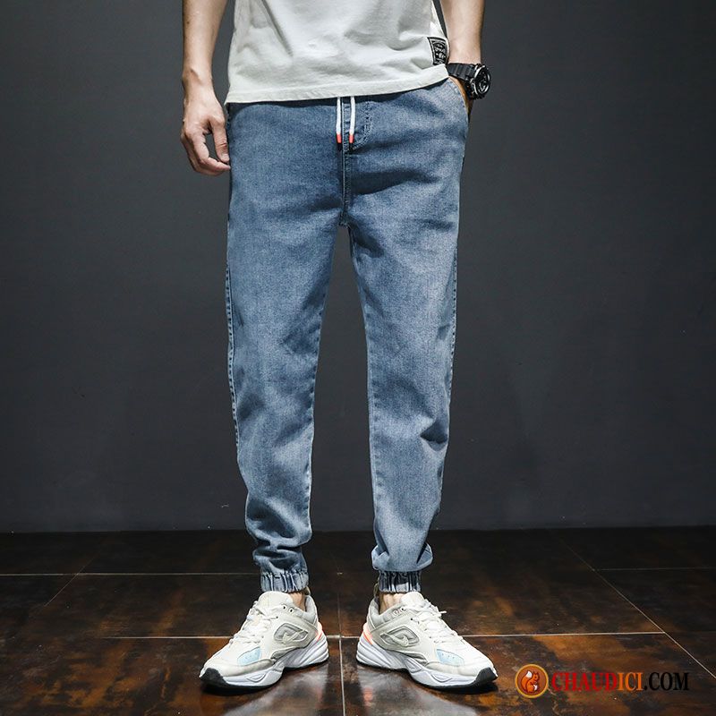 Pantalon En Denim Homme Jeans Décontractée Printemps Baggy Tendance