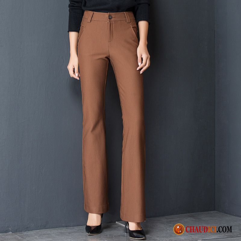 Pantalon Femme Cuir Bisque Extensible Décontractée L'automne Pantalon Légèrement Pas Cher