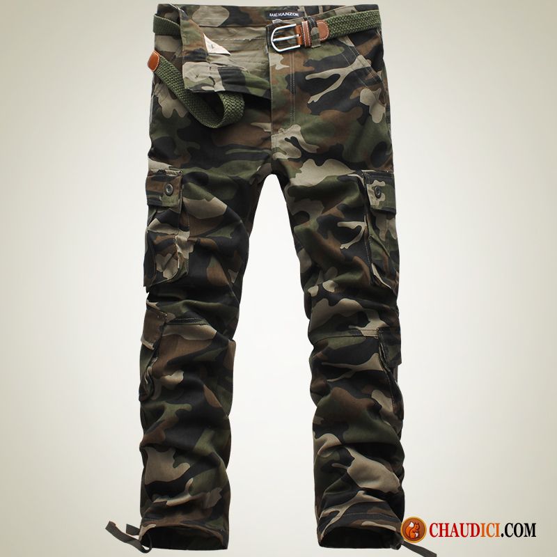 Pantalon Homme Coton Hiver Étudiant Baggy Camouflage Tendance