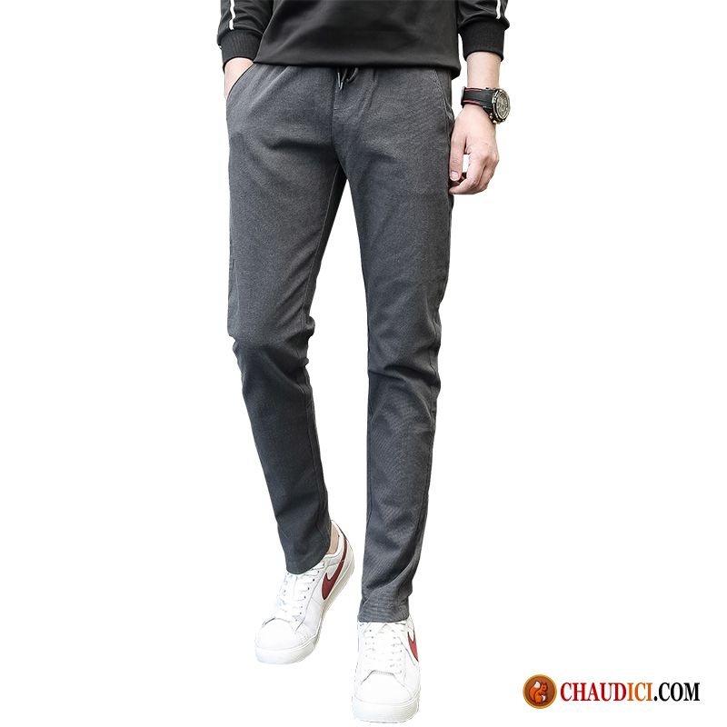 Pantalon Imprimé Homme Bleu Jeunesse Tendance De Travail Extensible Été