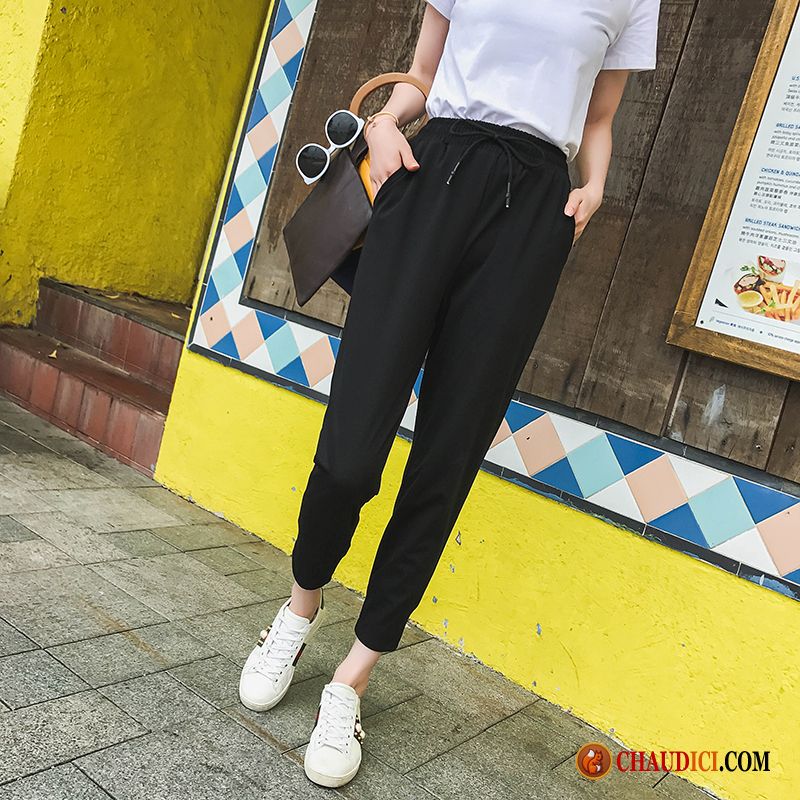 Pantalon Lin Femme Étudiant Légère Pantalon Harlan Les Pantalons De Survêtement Pas Cher