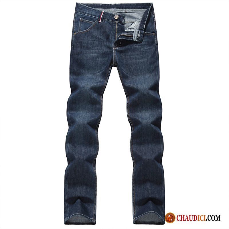 Pantalon Slim Gris Homme Homme Jambe Droite Longue Denim L'automne