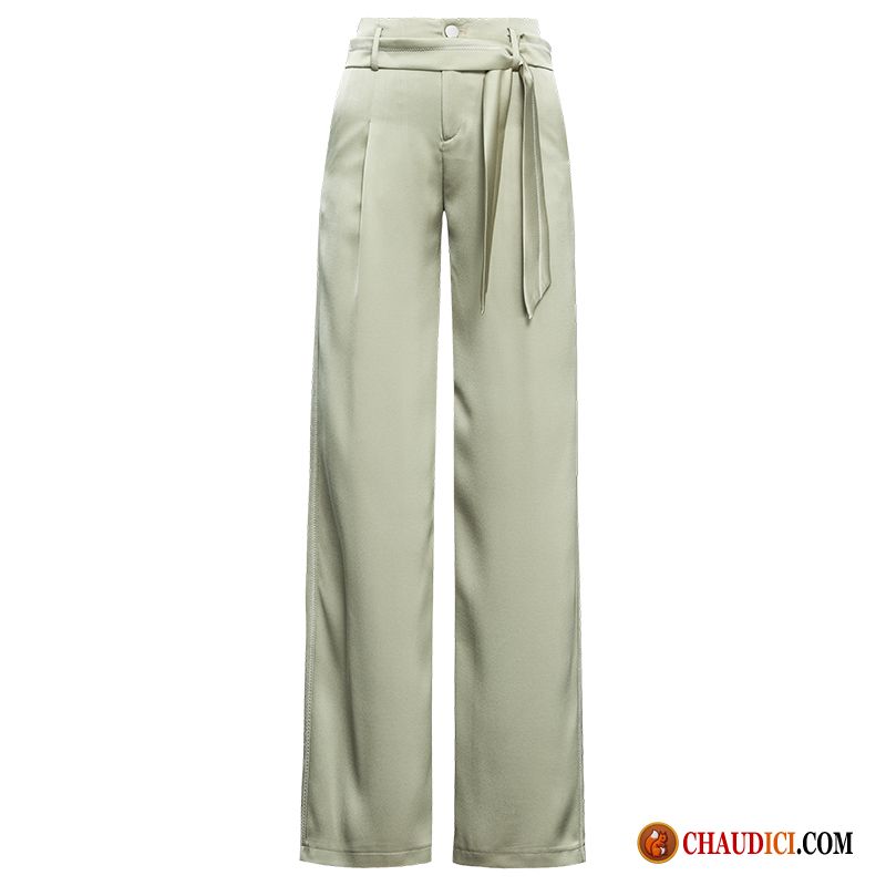 Pantalon Été Femme Soie Femme Vert Baggy Printemps