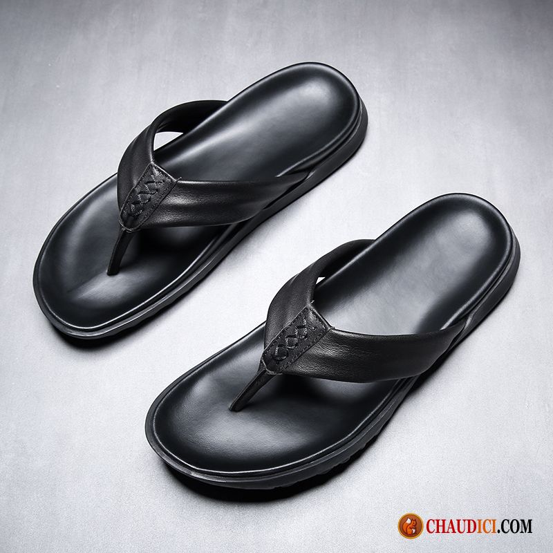 Pantoufles Homme Confortable Antidérapant Outwear Tongs Chaussons Été Semelle Doux Pas Cher