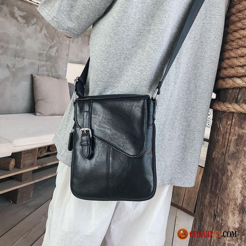 Pochette Bandoulière Homme Pas Cher Sac À Dos Tendance Noir Le Nouveau Loisir