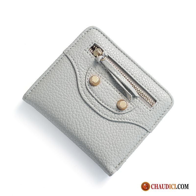 Porte-monnaie A Fermeture Zippee Marron Vif Porte-monnaie Et