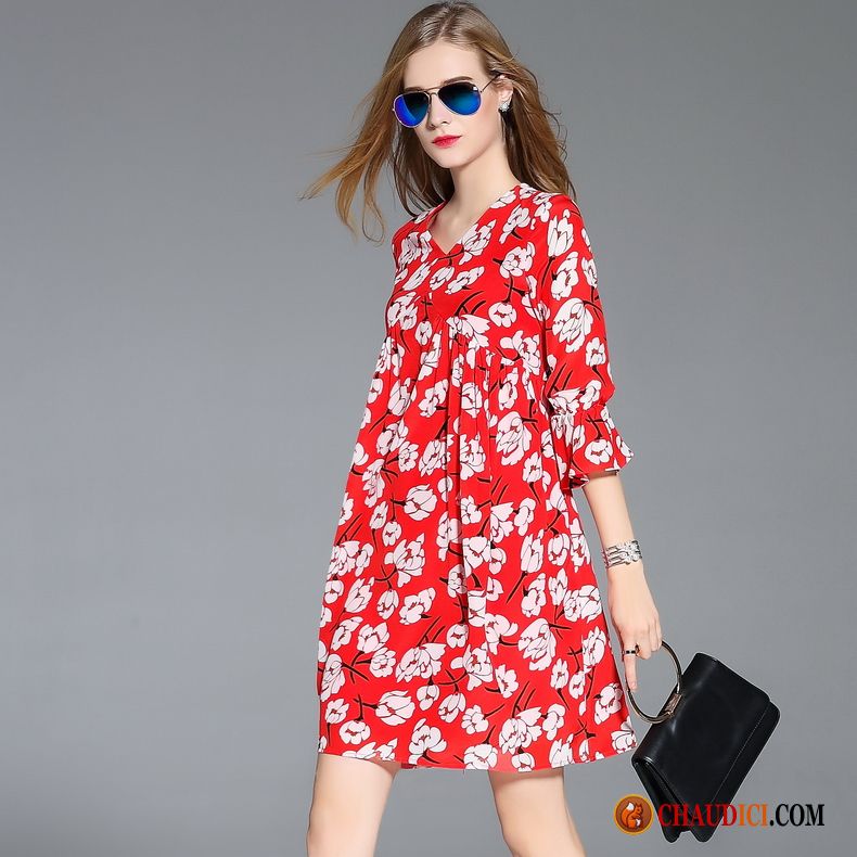 Robe Femme Petite Taille Robe L'automne Été Soie Tendance