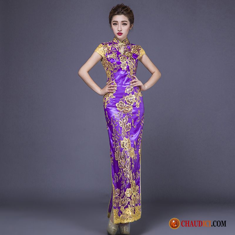 Robe Féminine Élégante Hiver Réunion Annuelle Jours Robe Cheongsam