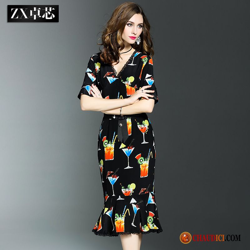 Robe Longue Blanche D Été Soie Queue De Poisson Femme Robe Mince