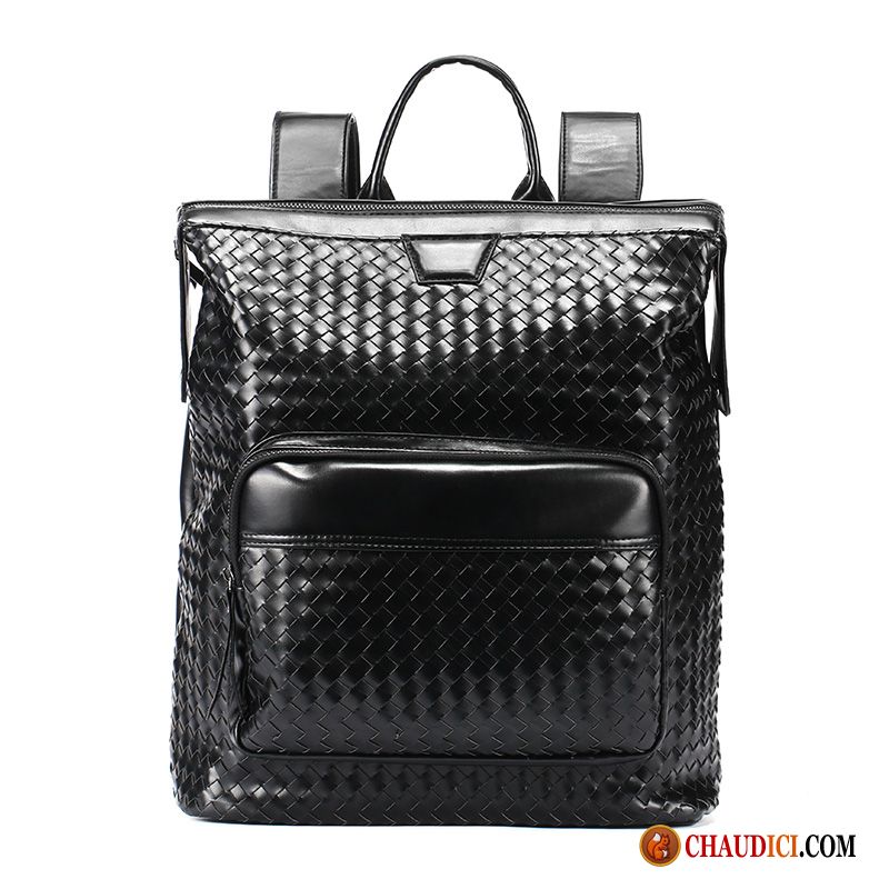 Sac A Dos College Homme Cartable Sac À Dos Noir Tissage Sac D'ordinateur Portable France