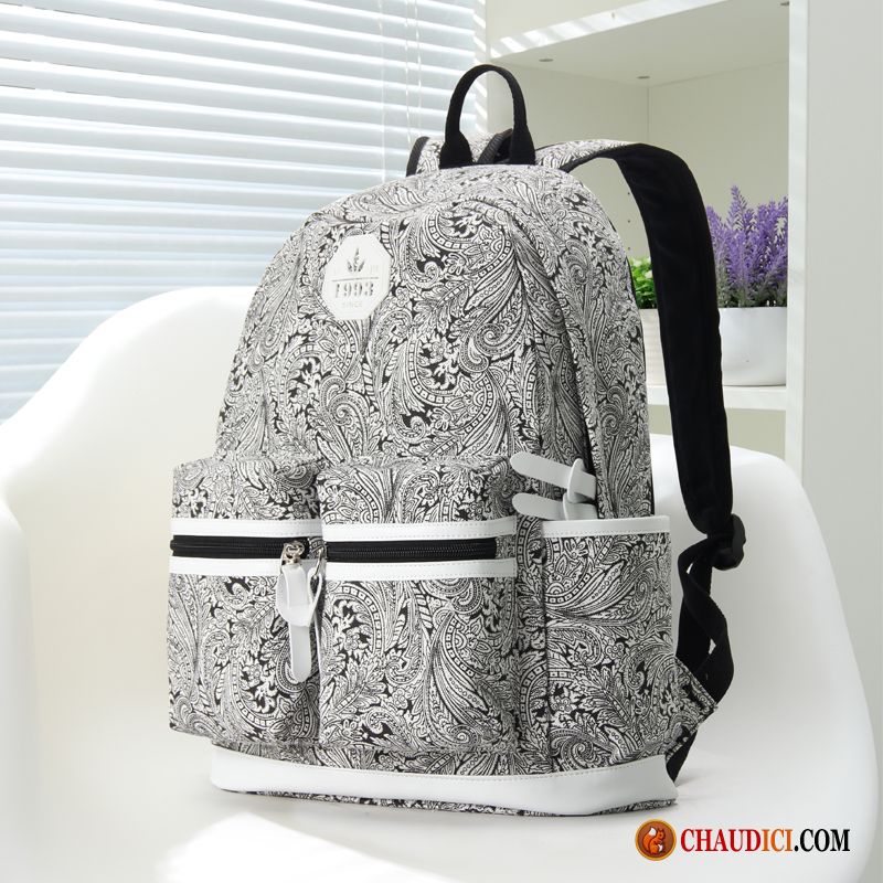 Sac A Dos Pour Le College Cartable Toile Femme Étudiant Tendance