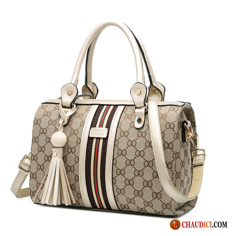 Sac A Main Bandouliere Femme Chocolat Toile Le Nouveau Portable Grand Paquet Sac De Messager