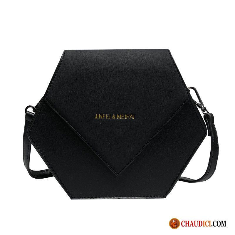 Sac Bandoulière En Cuir Femme Noir Sauvage Femme Tendance Le Nouveau