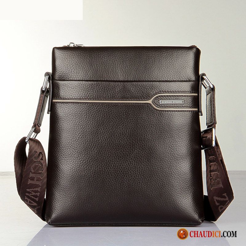 Sac Bandoulière En Cuir Homme Brun Entreprise Homme Cuir Véritable Cuir De Boef Loisir France