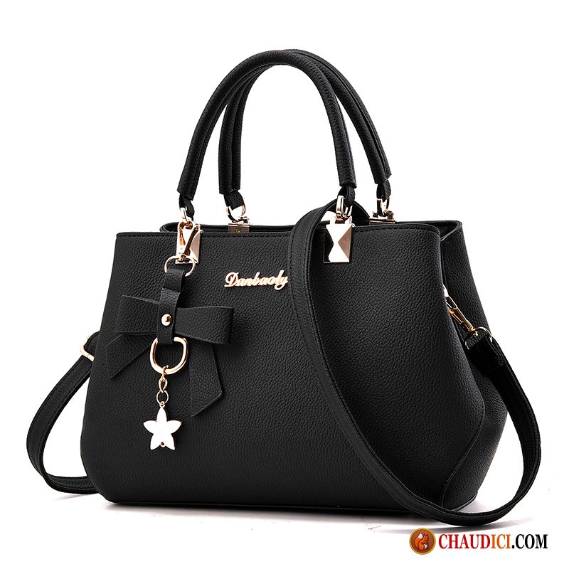 Sac Bandoulière Femme Cuir Noir Femme Printemps Europe Loisir Sac À Main France