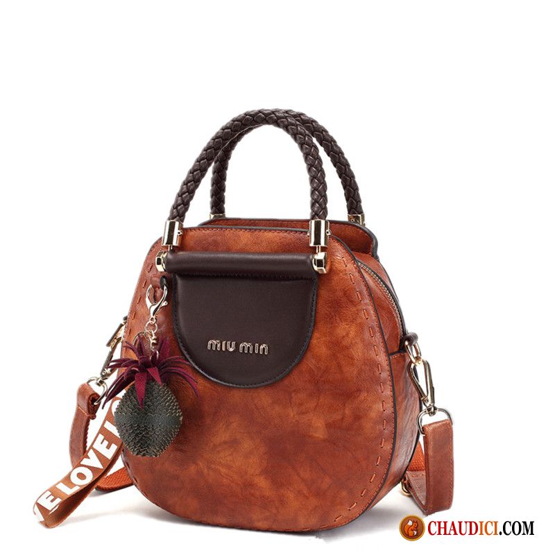 Sac Cartable Bandoulière Femme Rétro Sauvage Femme Portable Petit Soldes