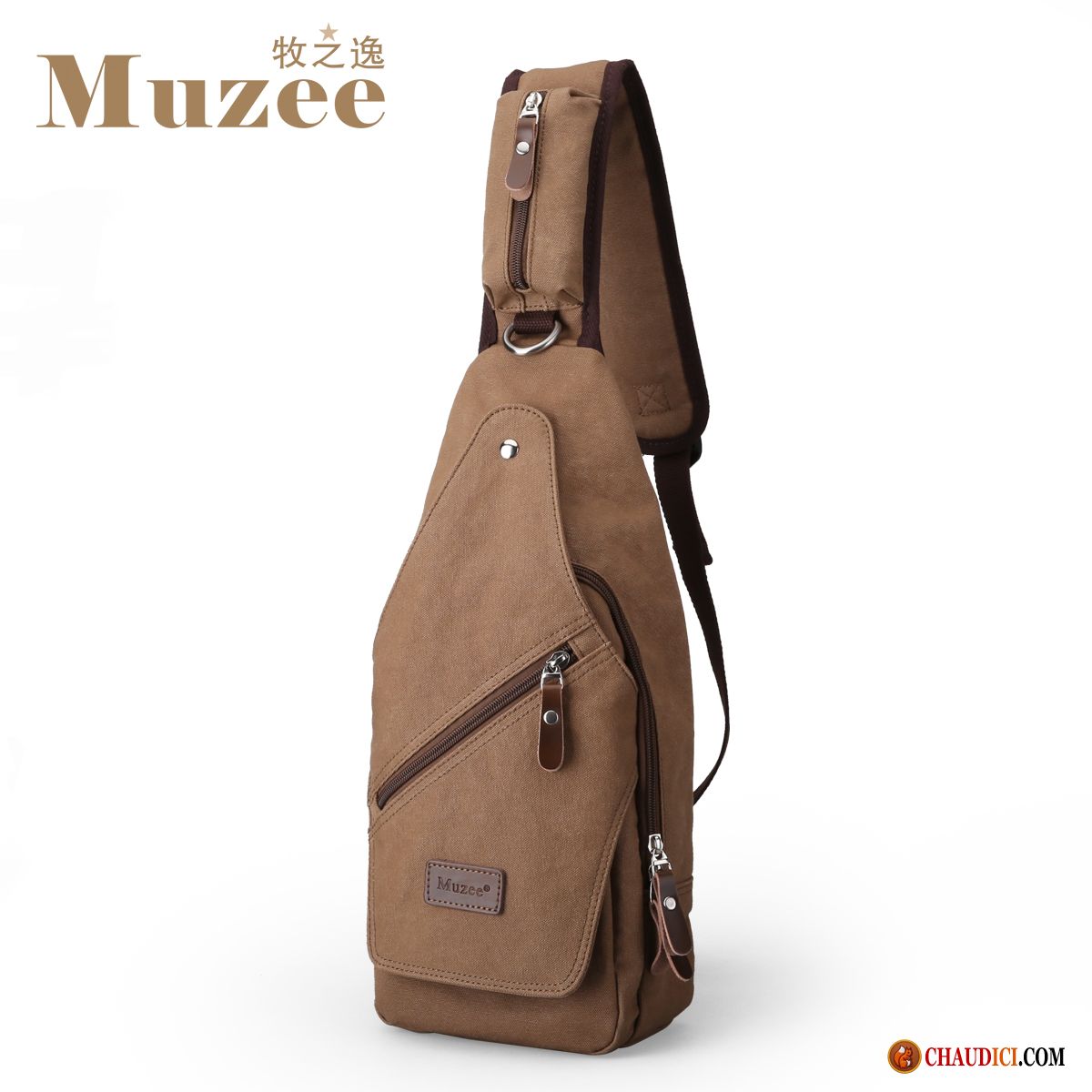 Sac Cuir Bandoulière Tendance Hommes De Plein Air Sac De Messager Sac Poitrine