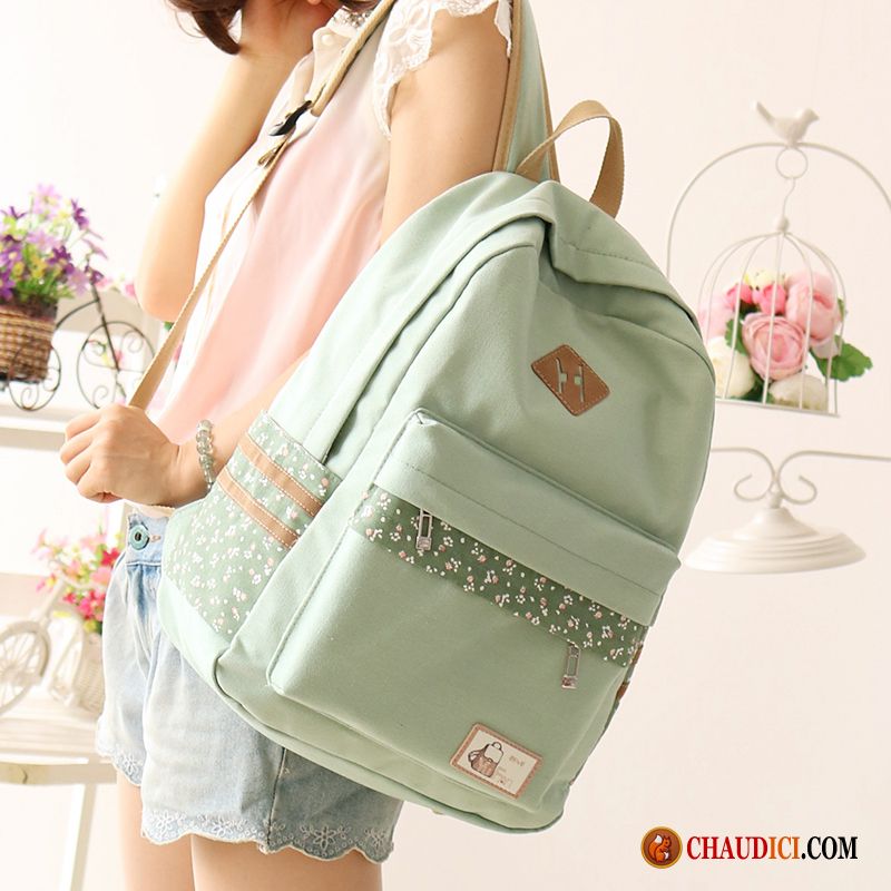 Sac De College Femme Femme Frais Sac À Dos Tendance Cartable Pas Cher