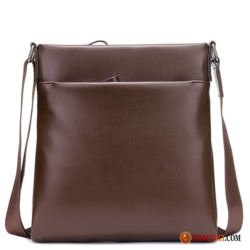 Sac Noir Homme Bandoulière Cuir Section Verticale Sacs À Bandoulière Sac À Dos Entreprise Pas Cher