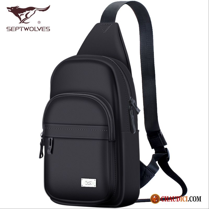 Sac À Bandoulière Cuir Noir Sac De Sport Sacs À Bandoulière Sac À Dos Tendance Sac Poitrine