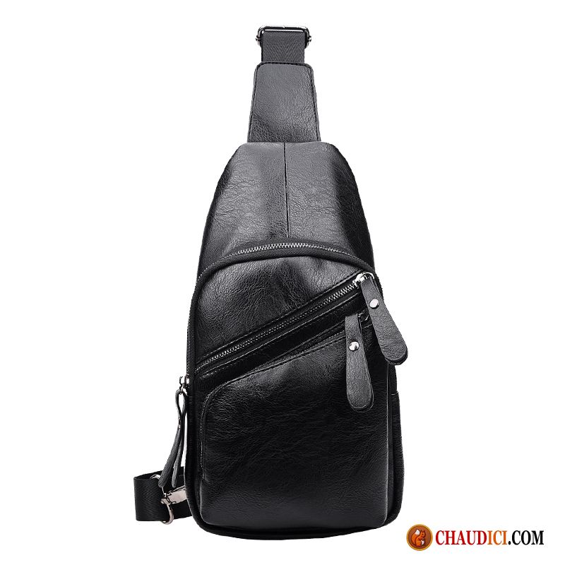 Sac À Bandoulière En Cuir De Marque Crème Sport Petit Tendance Sac Poitrine Sac À Dos Pas Cher