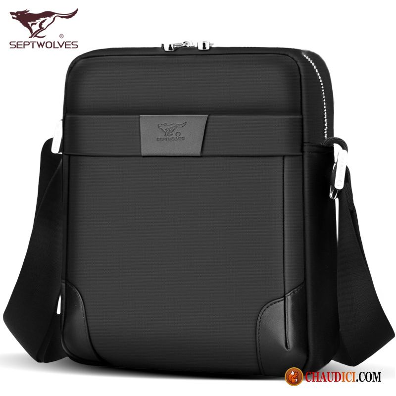 Sac À Bandoulière Homme Noir Sac De Messager Loisir Sacs À Bandoulière Toile Entreprise Pas Cher