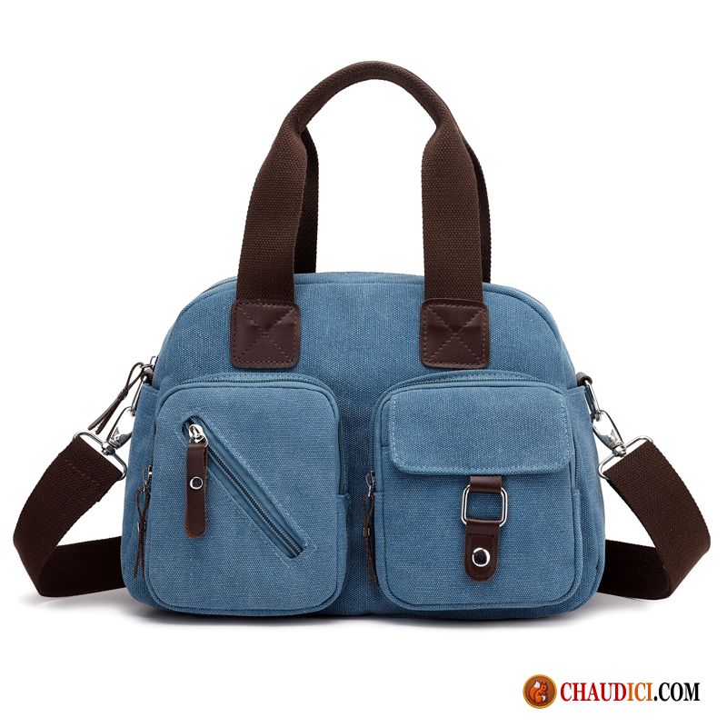 Sac À Bandoulière Pas Cher Pour Femme Steelblue Mode Sacs À Bandoulière Toile Portable Loisir En Vente