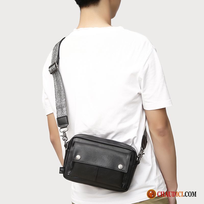 Sac À Bandoulière Pour Les Cours Homme Tendance Petit Peau Douce Sac De Messager Pas Cher