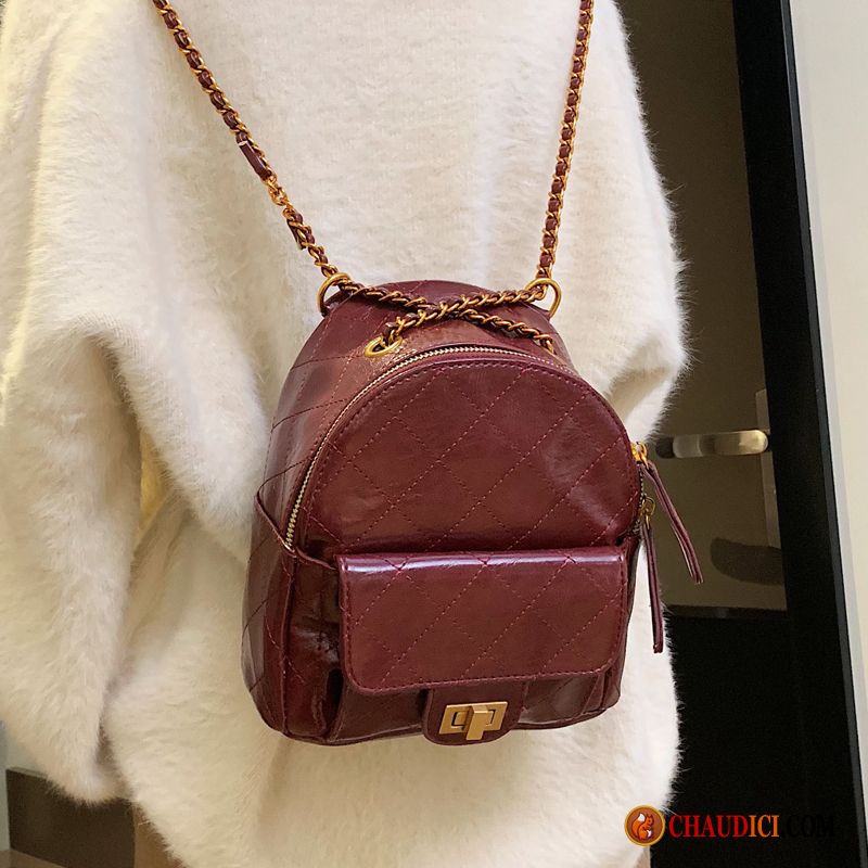 Sac À Dos Randonnée Femme Léger Mode Le Nouveau Femme Tendance Rouge En Ligne