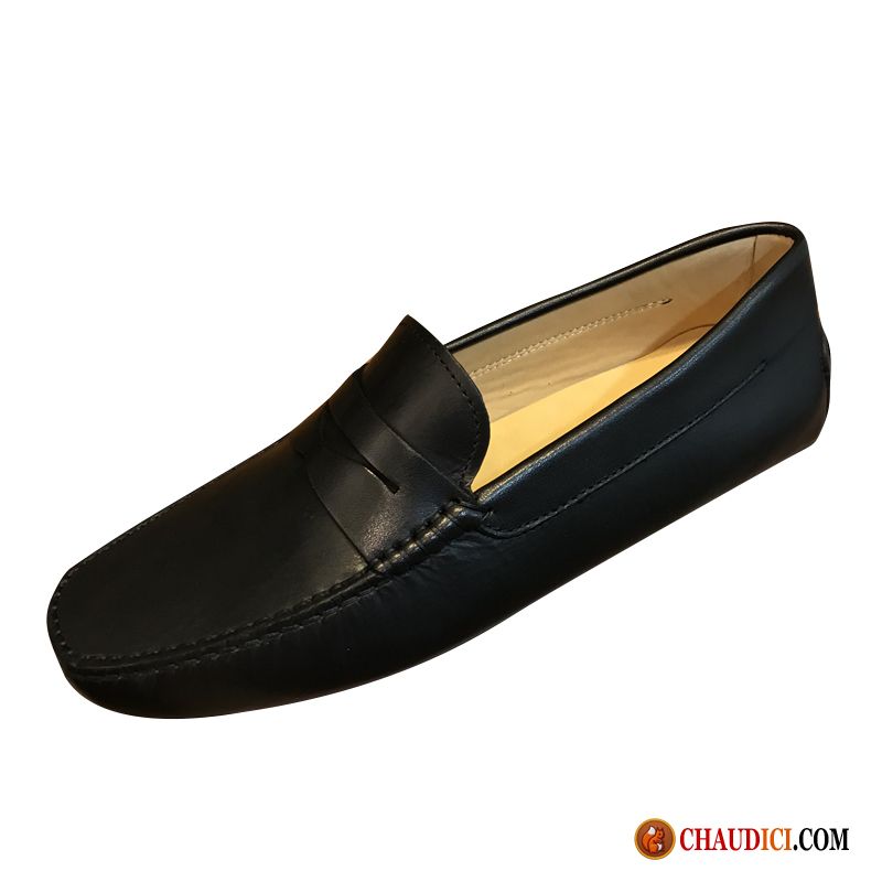 Sandales Homme Cuir Respirant Europe Été Slip-on Grande Marque En Ligne