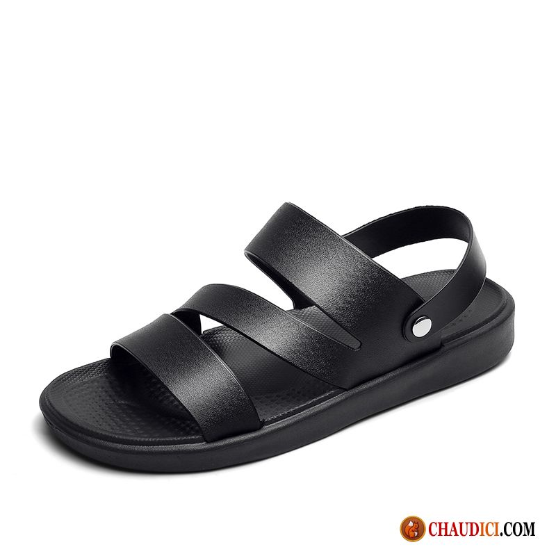 Sandales Homme Fashion Ambre Noir Jeunesse Décontractée Plage Sandales Pas Cher