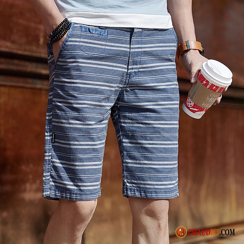 Shorts A Pince Homme Pas Cher Blé Légère Jeunesse Plage Mode Homme