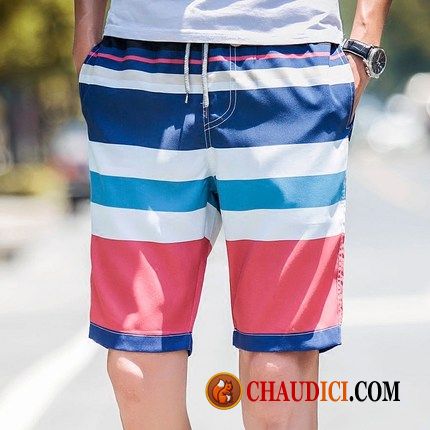 Shorts Cuir Homme Plage Shorti Tendance Graisse Cinquième Pantalon