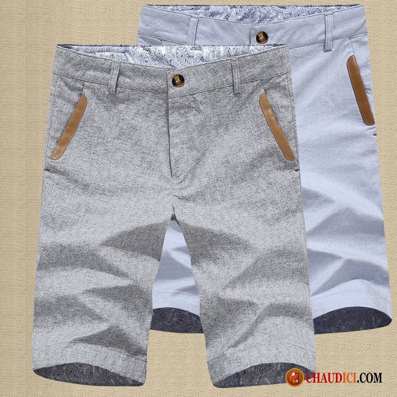 Shorts De Velours Homme Saumon Shorti Slim Plage Été Homme