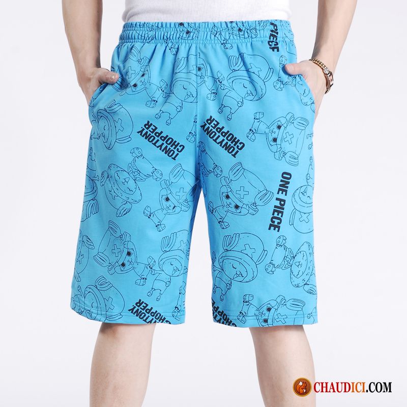 Shorts Toile Homme Lavande Les Adolescents Gros Été Grand Tendance