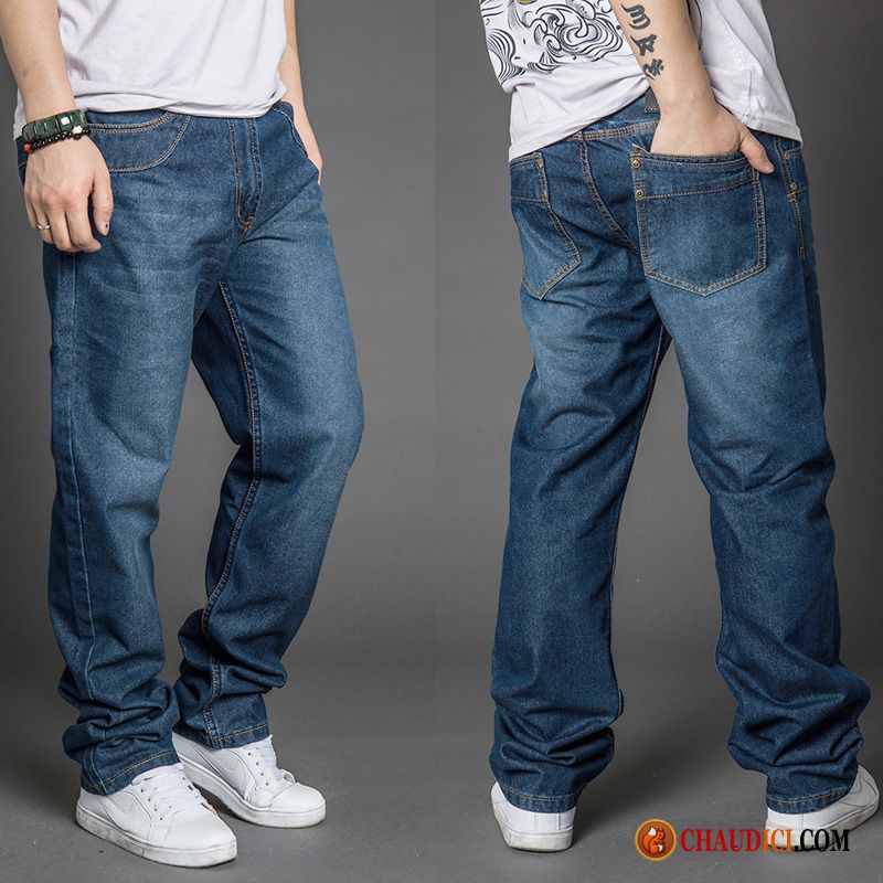 Slim Jeans Homme Graisse Baggy Pantalons Gros Grande Taille