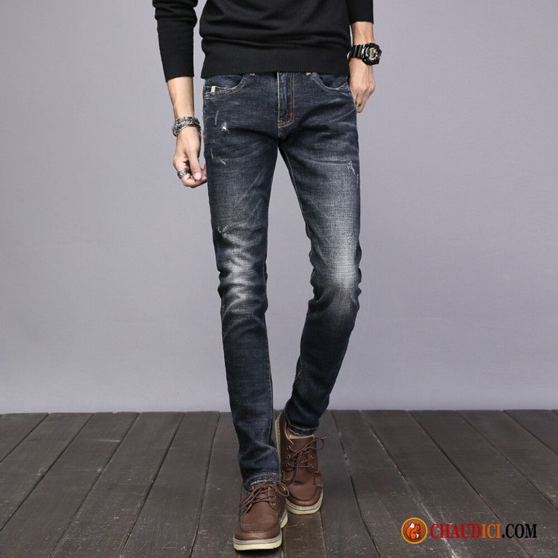 Soldes Jeans Homme Jeunesse Homme Jeans Noir Longue