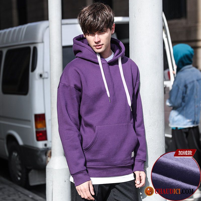 Sweat De Marque Pas Cher Or Violet Rose Plus De Velours Hoodies Printemps