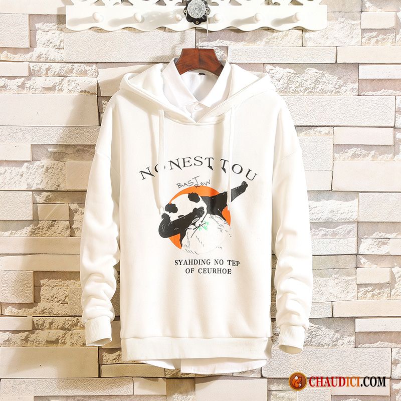 Sweat À Capuche Col Zippé Homme Baggy Sport Manteau Hip Hop Capuche En Vente