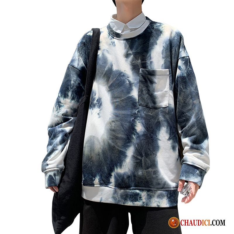 Sweat À Capuche Homme Cdiscount Pierre Manteau Bleu L'automne Décontractée Hip Hop