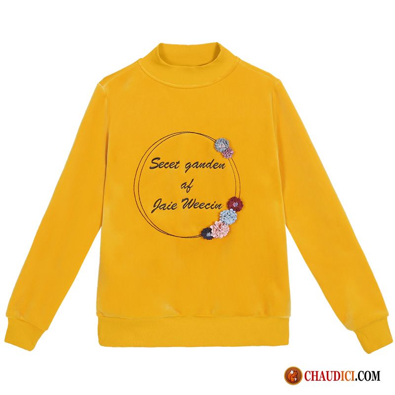 Sweat À Capuche Marine Femme L'automne Velours Plus De Velours Hoodies Épaissir