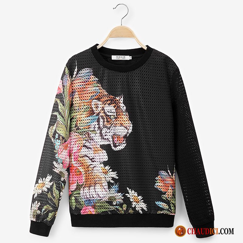 Sweat À Capuche Tendance Femme Pullovers L'automne Printemps Tigre Femme En Ligne