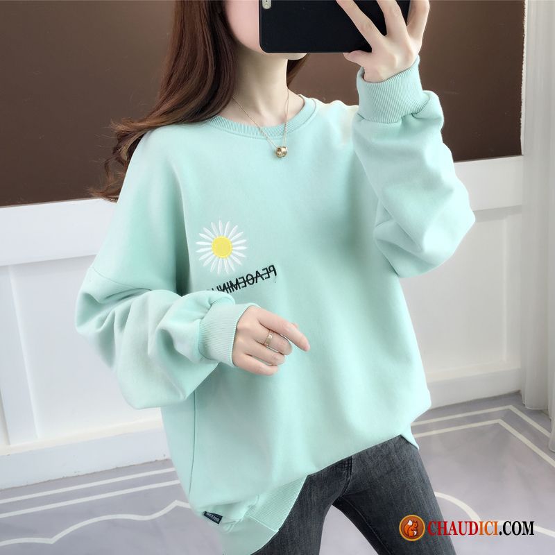 Sweat À Capuche Vert Femme Une Veste Printemps Tendance Femme Hoodies Pas Cher